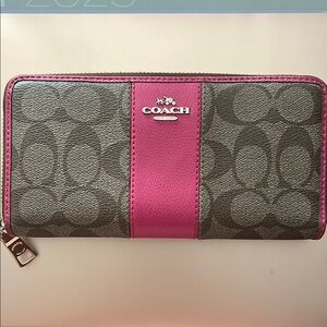 Coach Pink and Brown Wallet